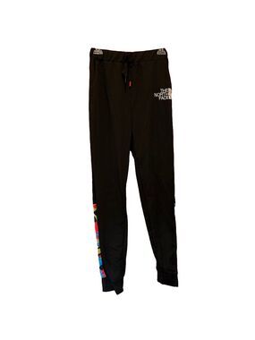 The North Face Men's Black Joggers With Multicolor Camouflage Print Size Small